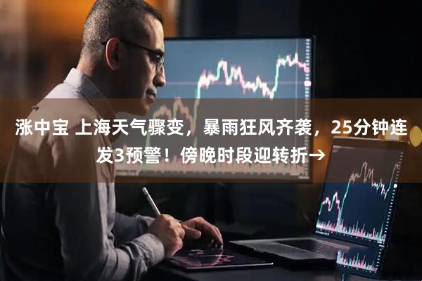 涨中宝 上海天气骤变，暴雨狂风齐袭，25分钟连发3预警！傍晚时段迎转折→
